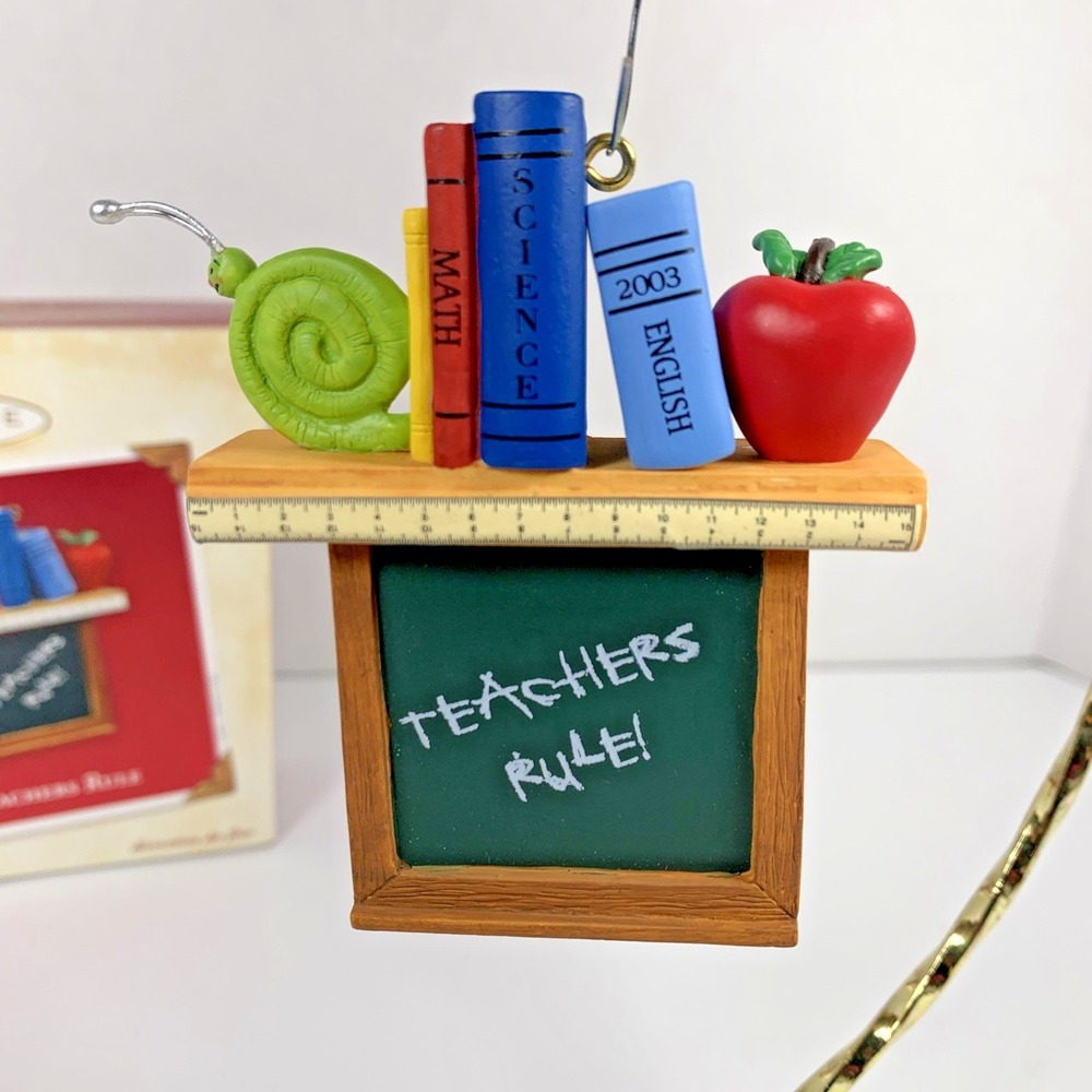 2003 Hallmark Keepsake TEACHERS RULE‎ Christmas Ornament